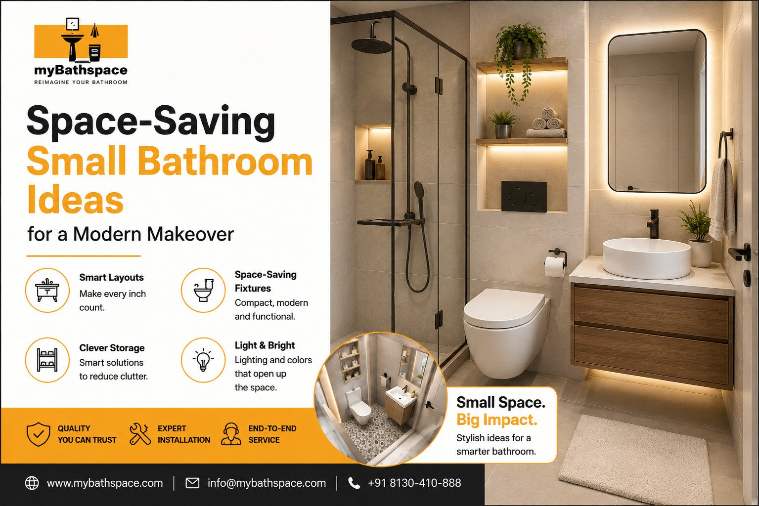 Space-Saving Small Bathroom Ideas for a Modern Makeover